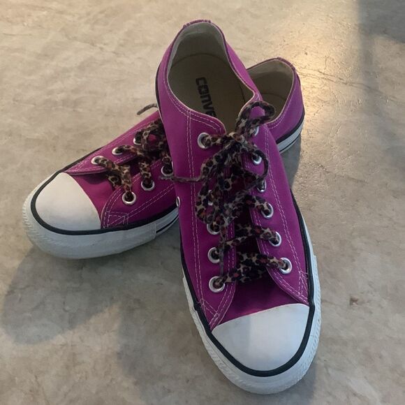CONVERSE Fuchia All Stars Size 8 - Picture 2 of 5